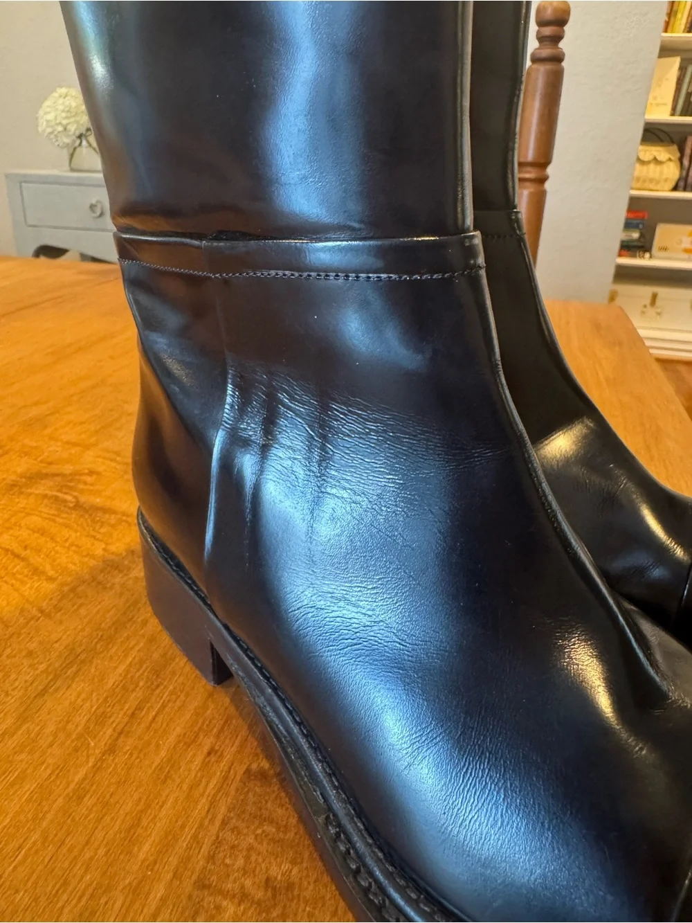 Prada Patent Leather Riding Boots
